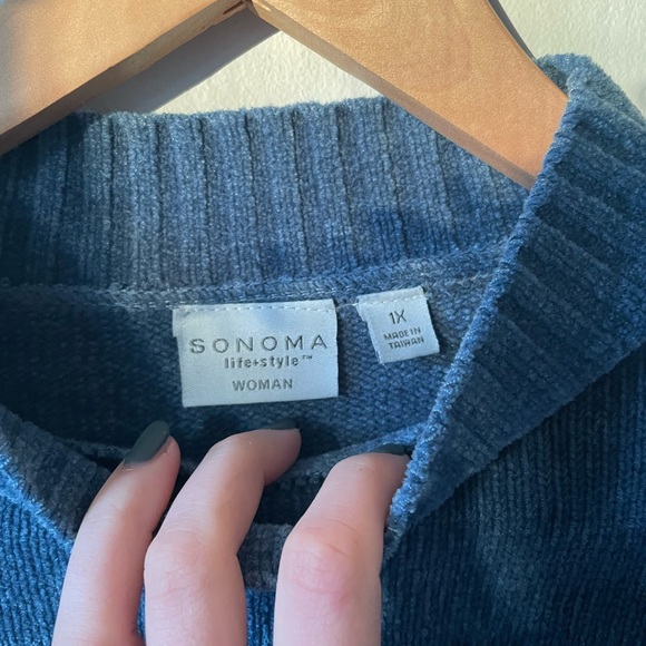 Blue Christmas/Winter Oversized sweater - Picture 2 of 2